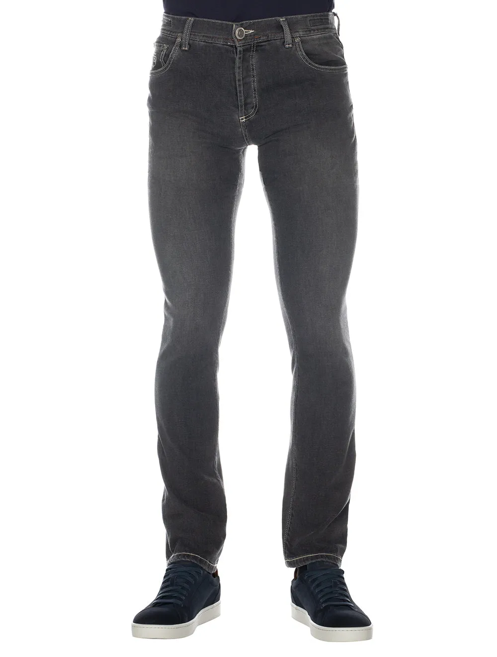 Denim Kaschmir Jeans Grau