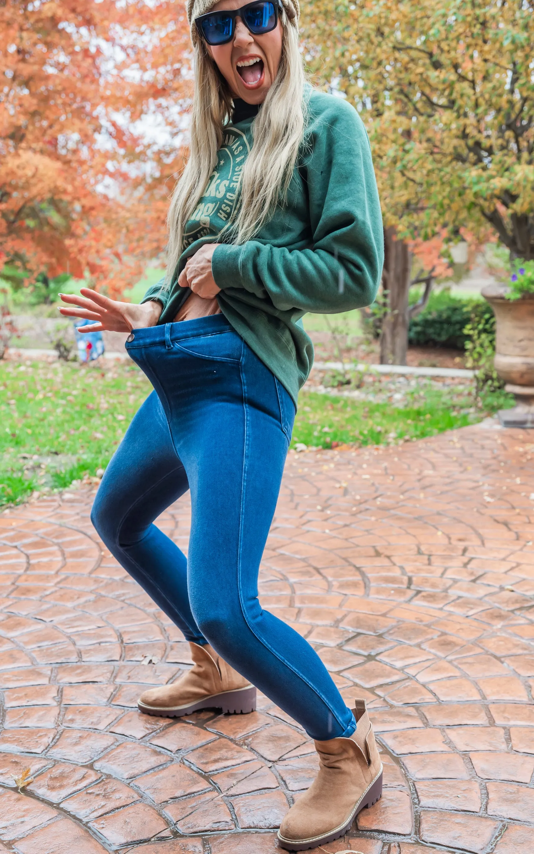Denim Baumwolle Stretch-Jeggings | Rae Mode - Endgültiger Verkauf