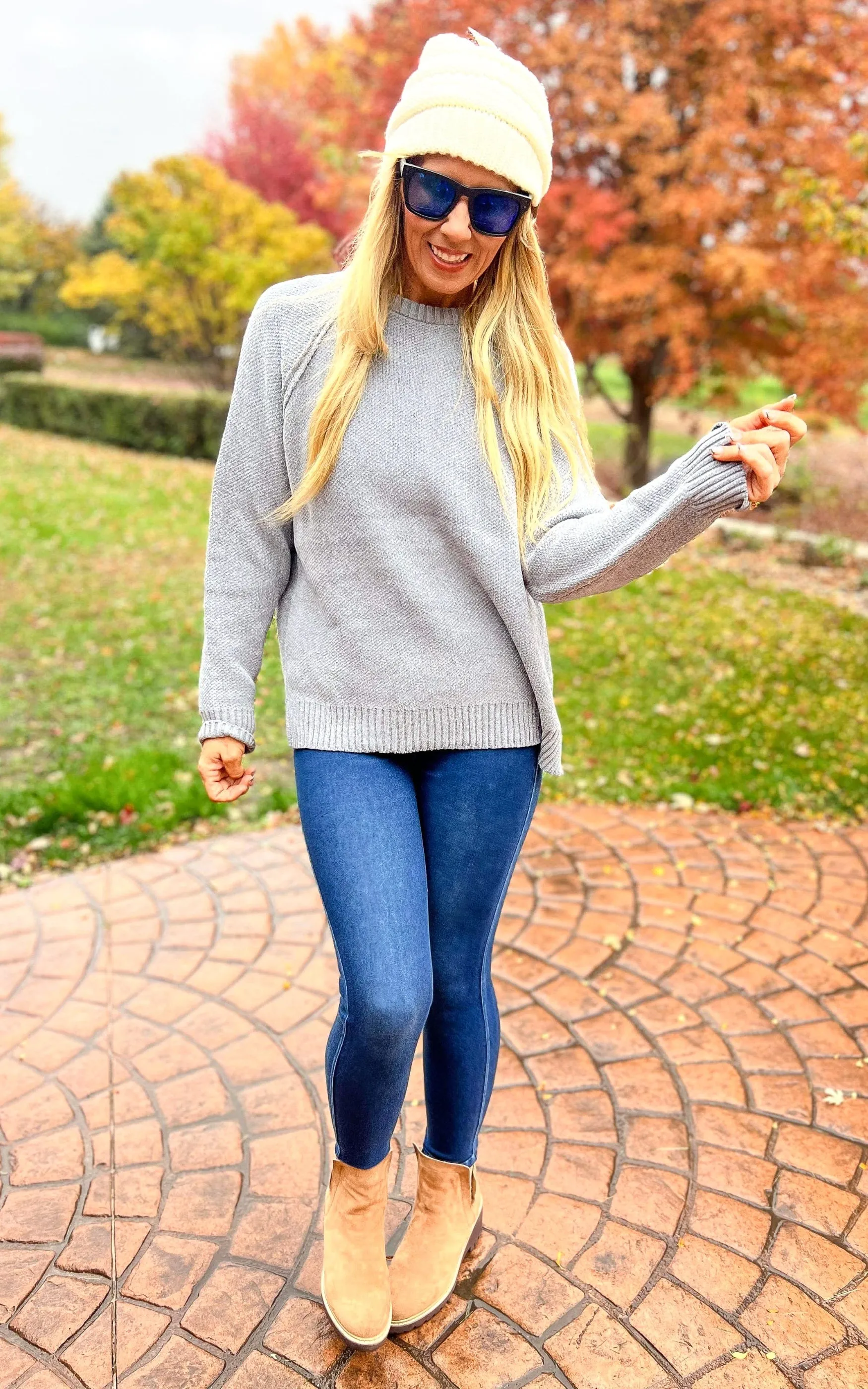 Denim Baumwolle Stretch-Jeggings | Rae Mode - Endgültiger Verkauf