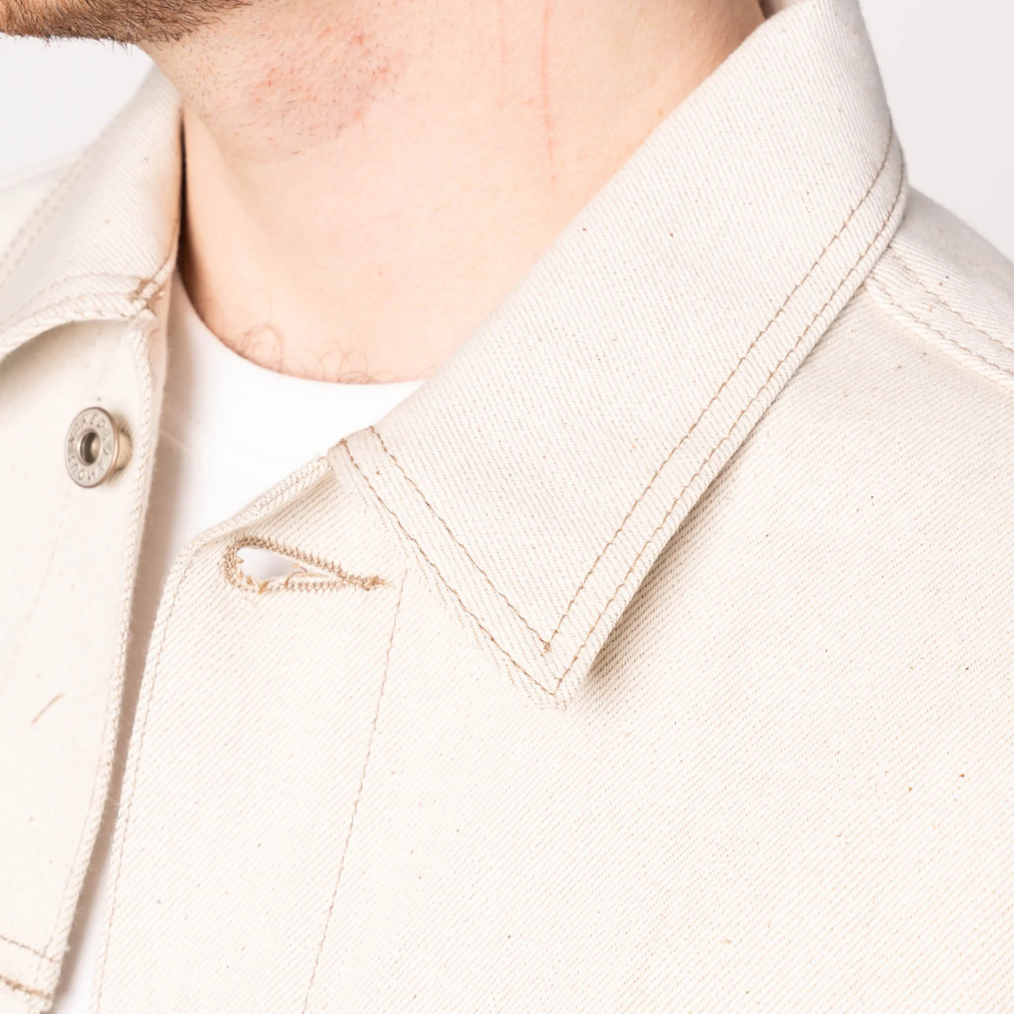 Denim Jacke - Vollständig natürliches Ecru Foxfibre® Selvedge