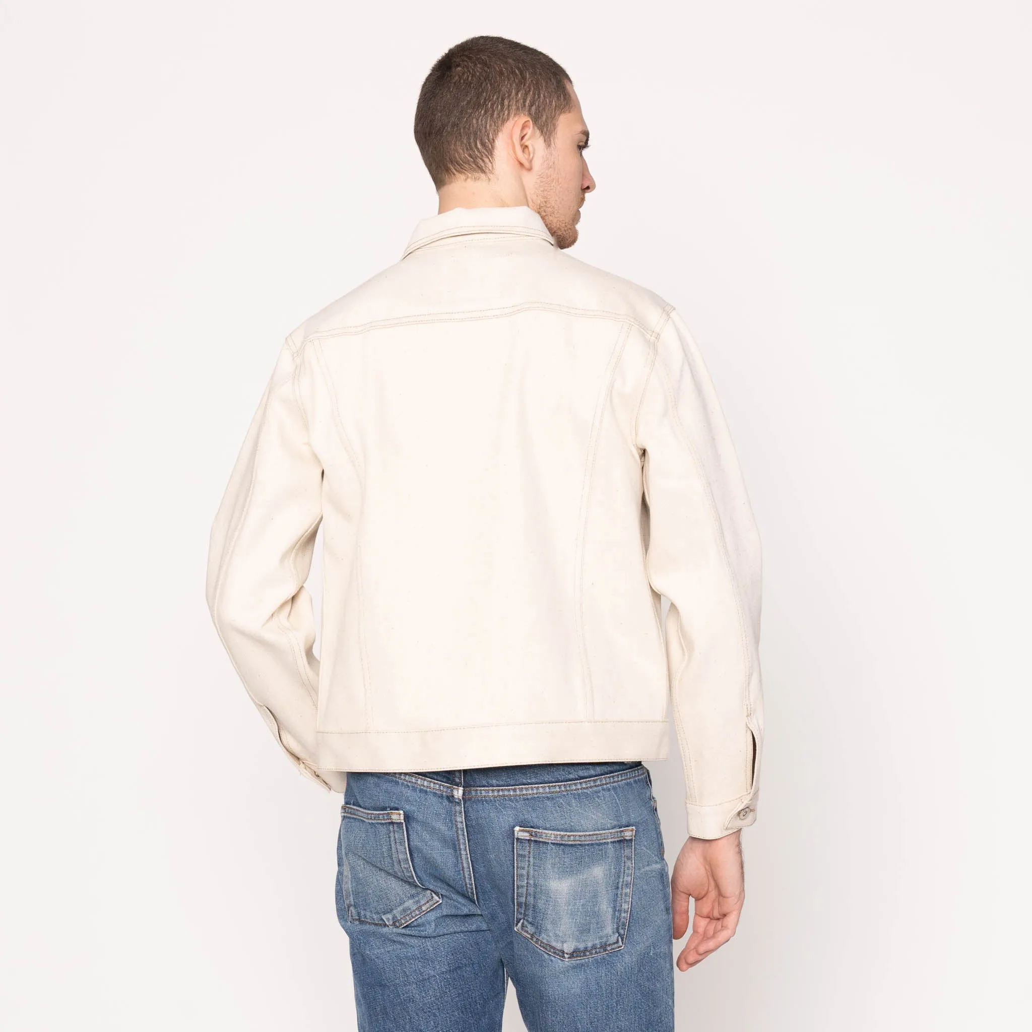 Denim Jacke - Vollständig natürliches Ecru Foxfibre® Selvedge