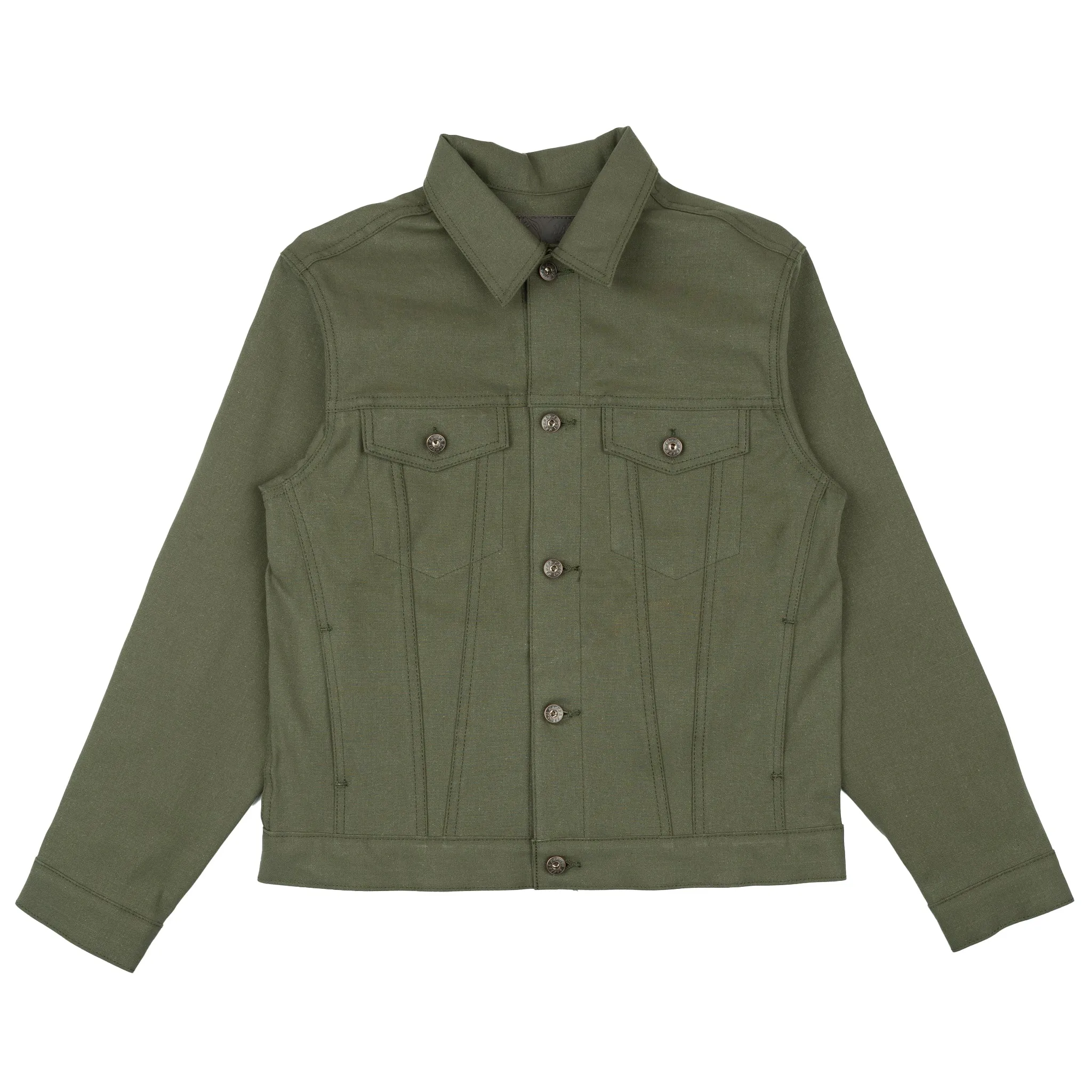 Denim Jacke - Armee Grün Duck Selvedge
