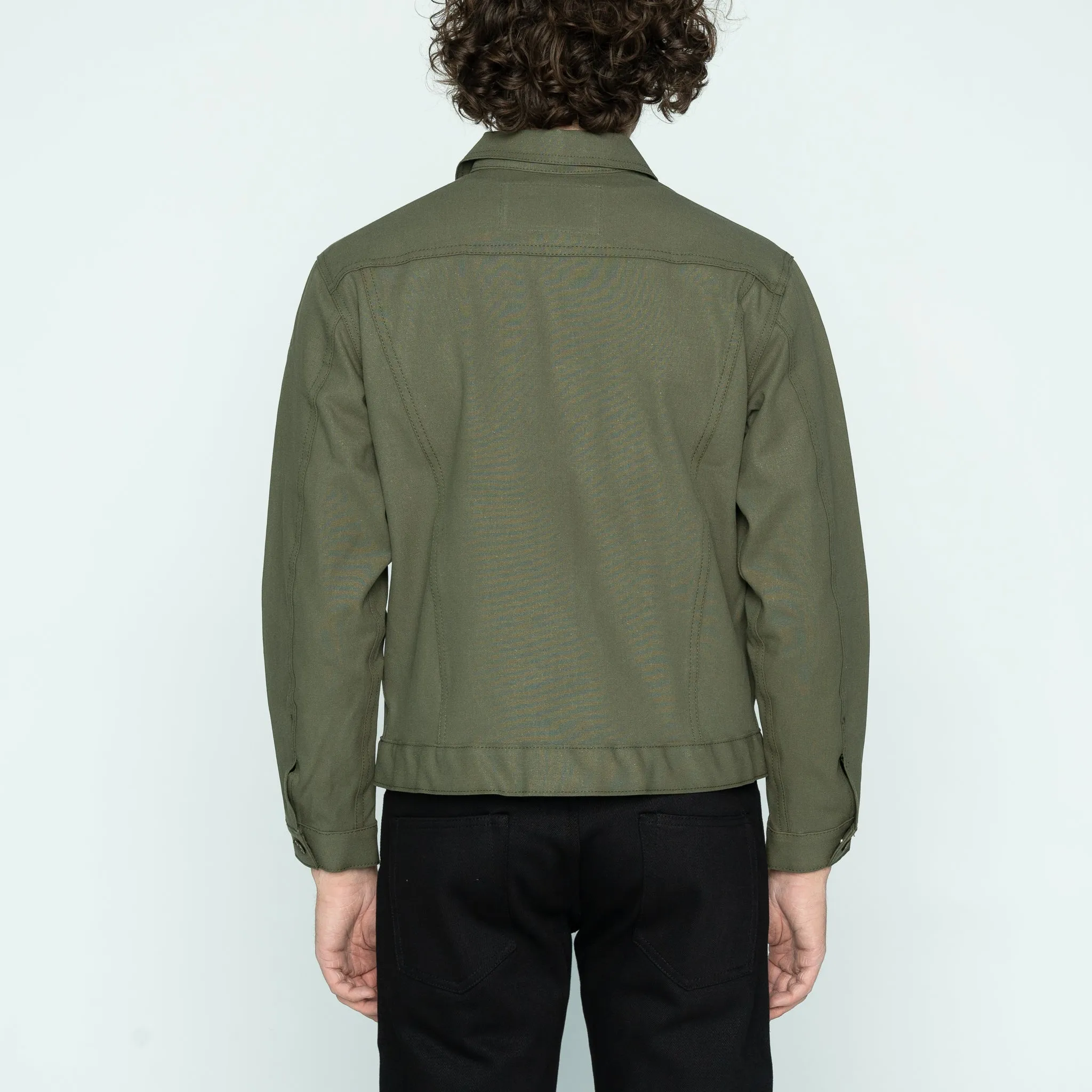 Denim Jacke - Armee Grün Duck Selvedge