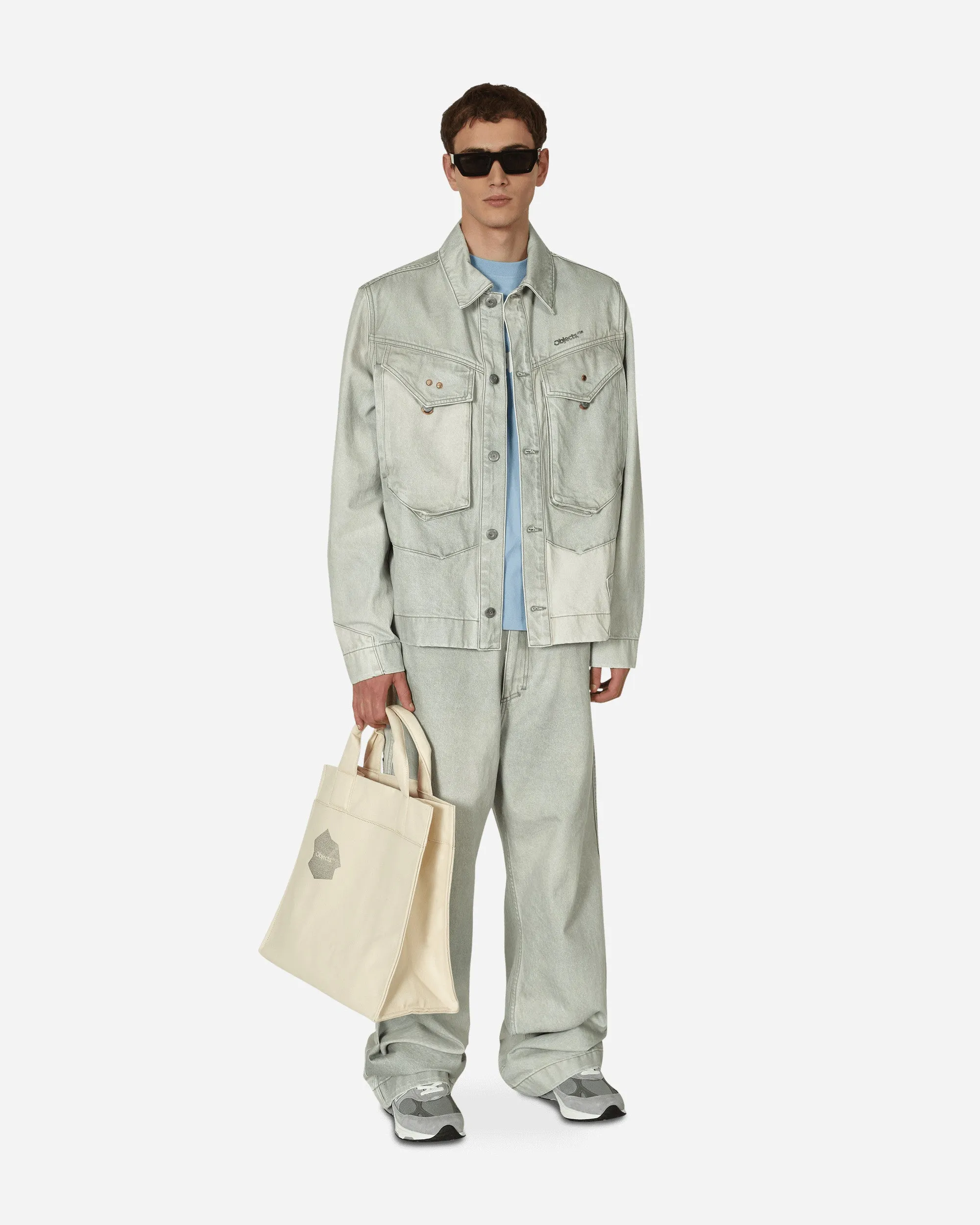 Grüne Denimjacke