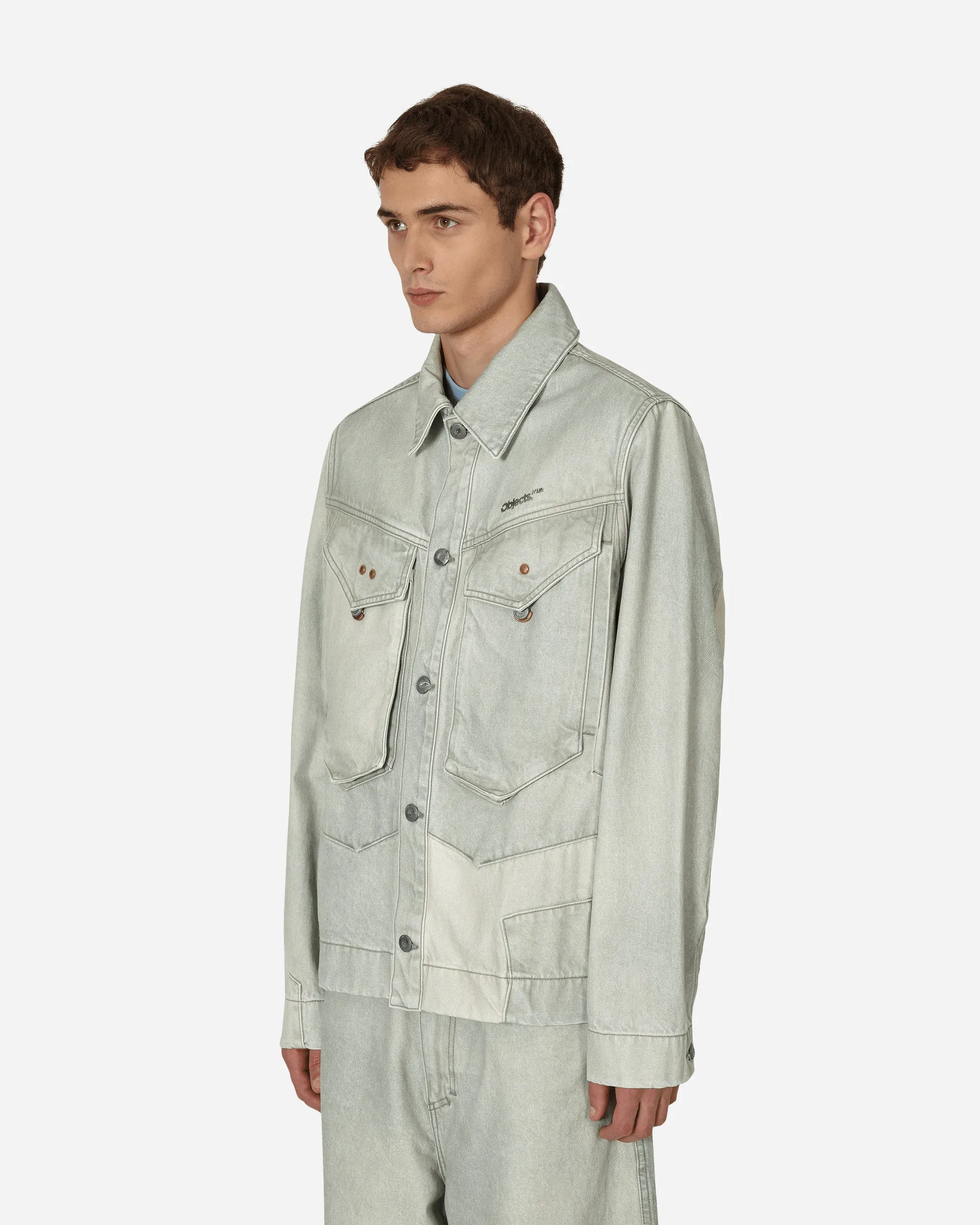 Grüne Denimjacke