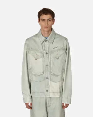 Grüne Denimjacke