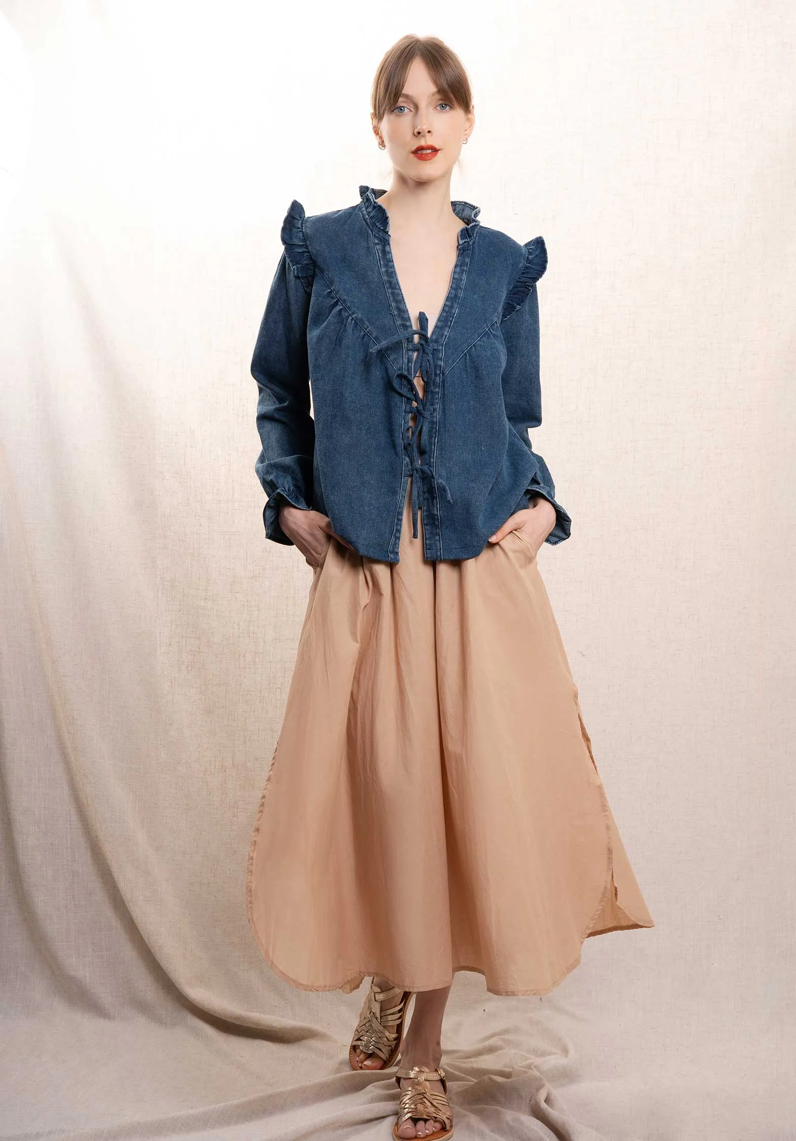 Denim Jacke R1109 Blau