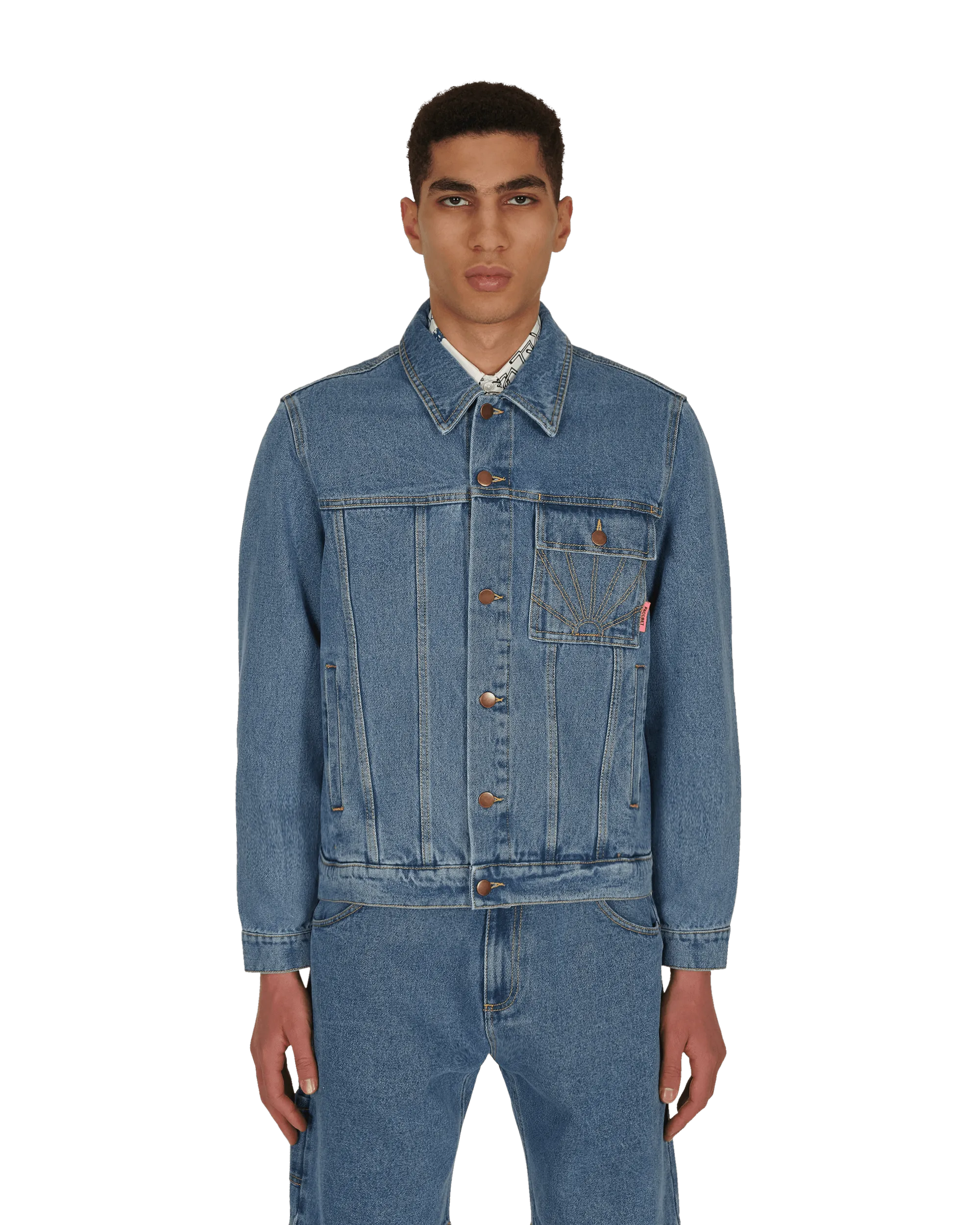 Denim-Langjacke Blau