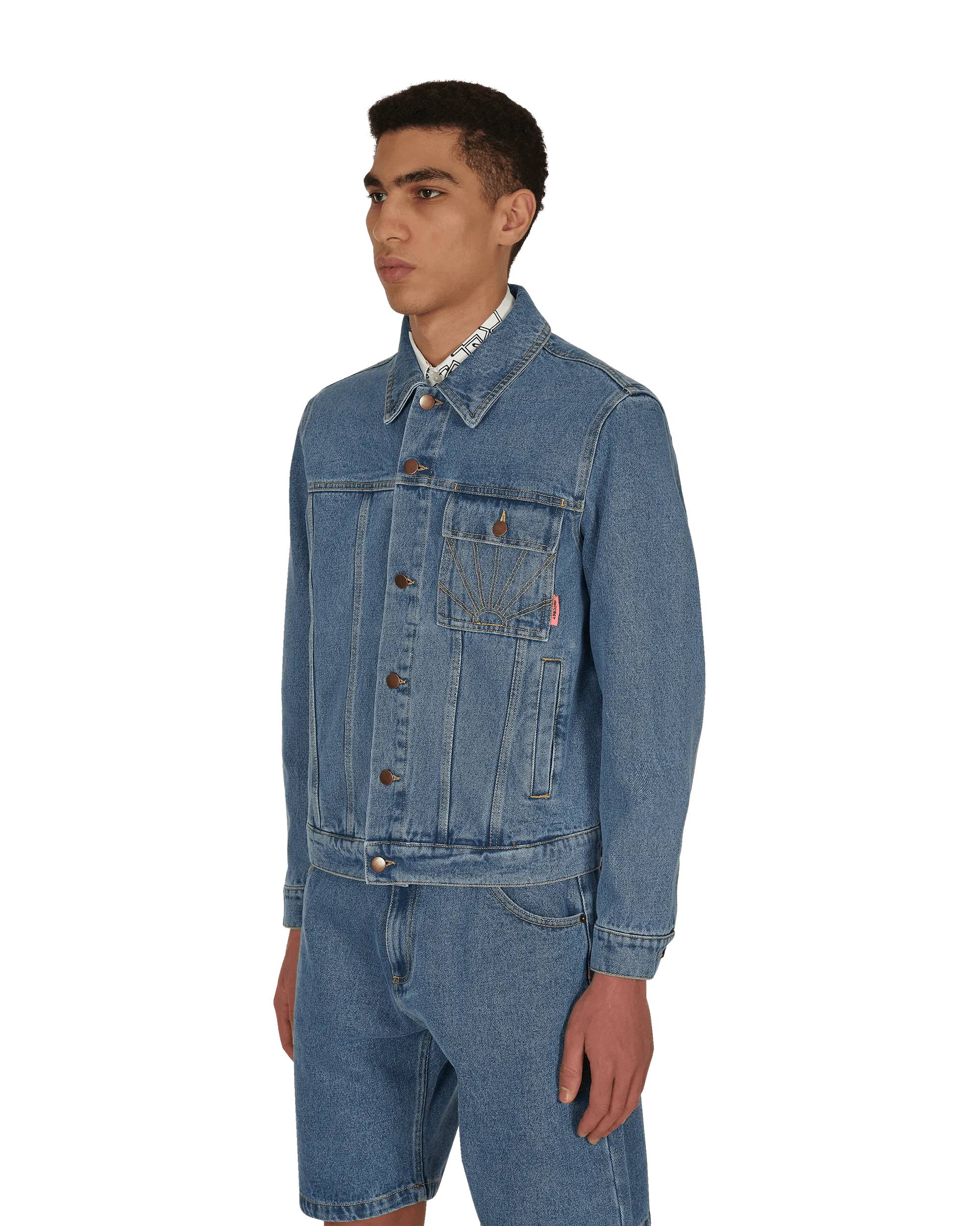 Denim-Langjacke Blau
