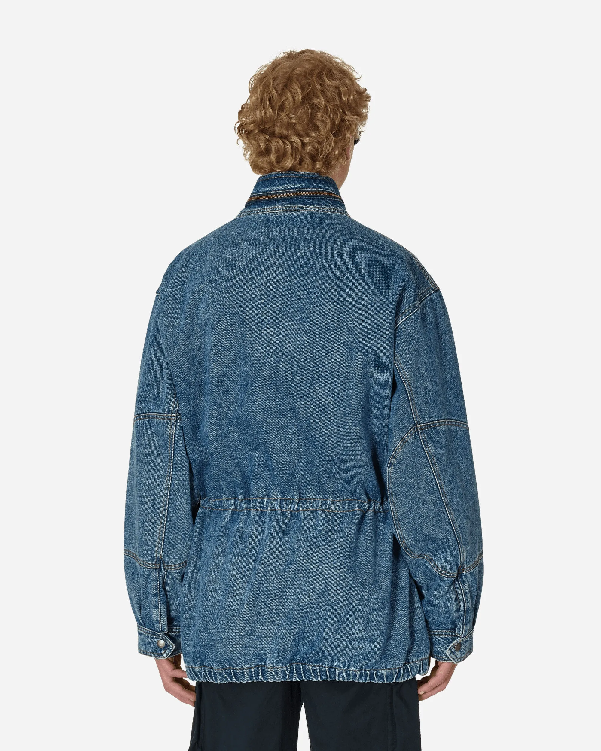 Denim Parka Jacket Blau
