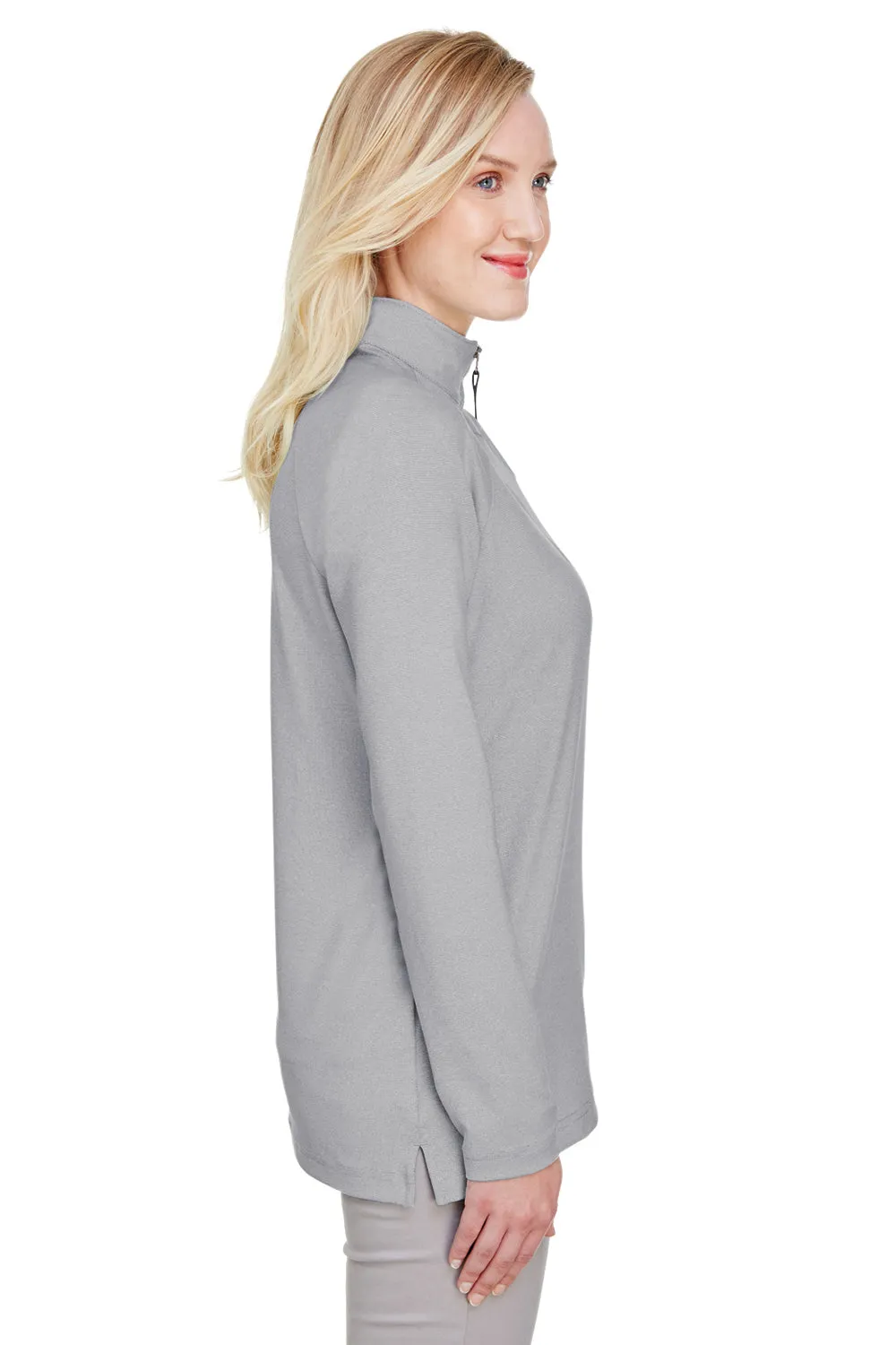Devon & Jones Damen CrownLux Clubhouse Performance Feuchtigkeitstransportierendes 1/4-Zip Sweatshirt - Schwarz