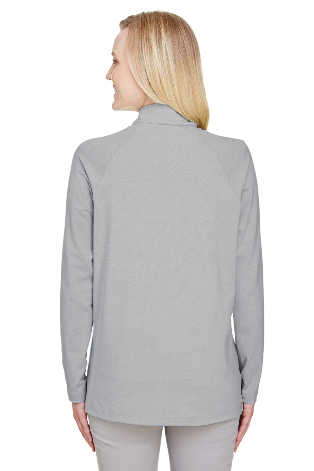 Devon & Jones Damen CrownLux Clubhouse Performance Feuchtigkeitstransportierendes 1/4-Zip Sweatshirt - Schwarz