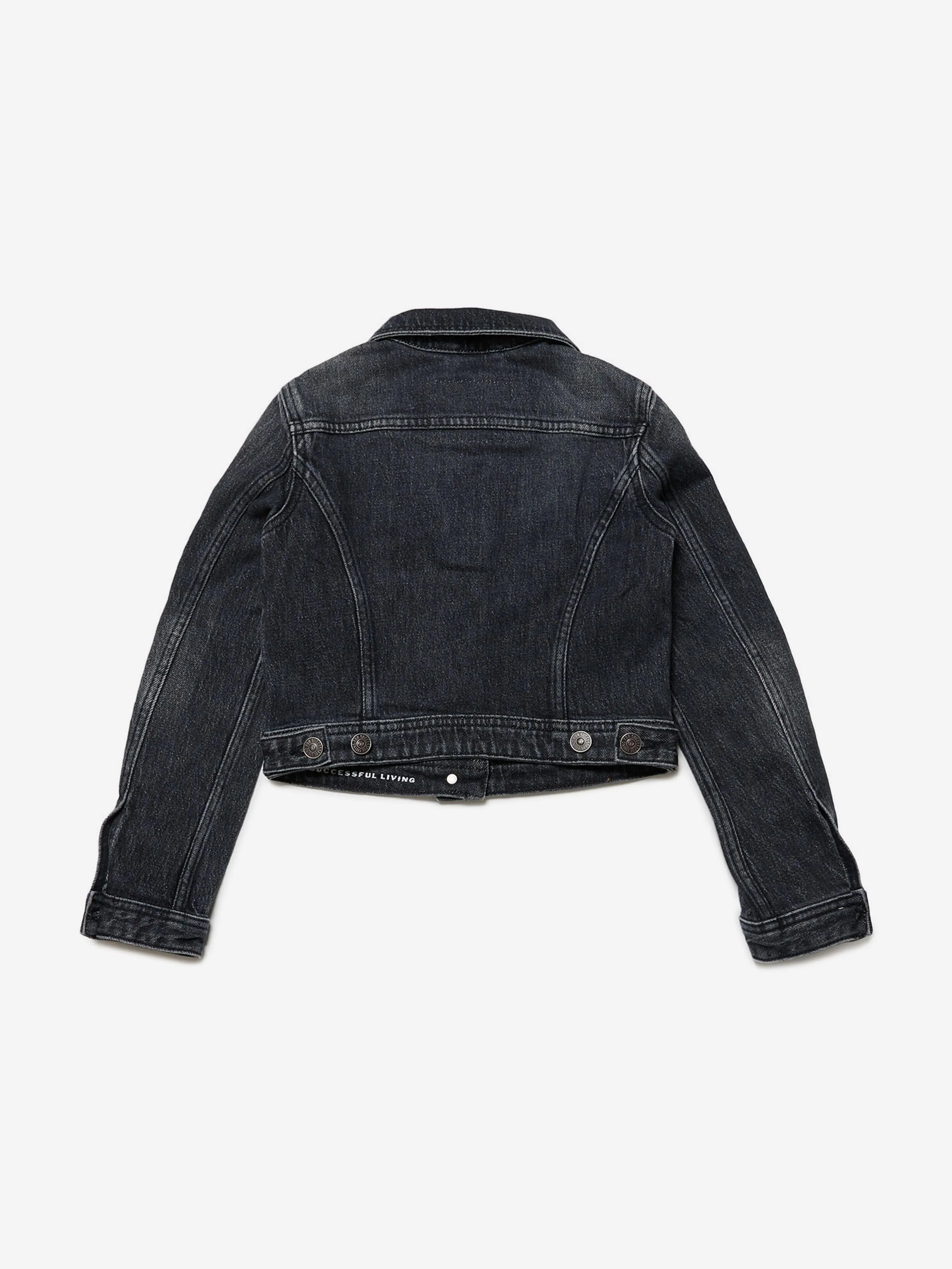 Diesel Girls Denim Jacke in Schwarz