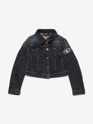 Diesel Girls Denim Jacke in Schwarz