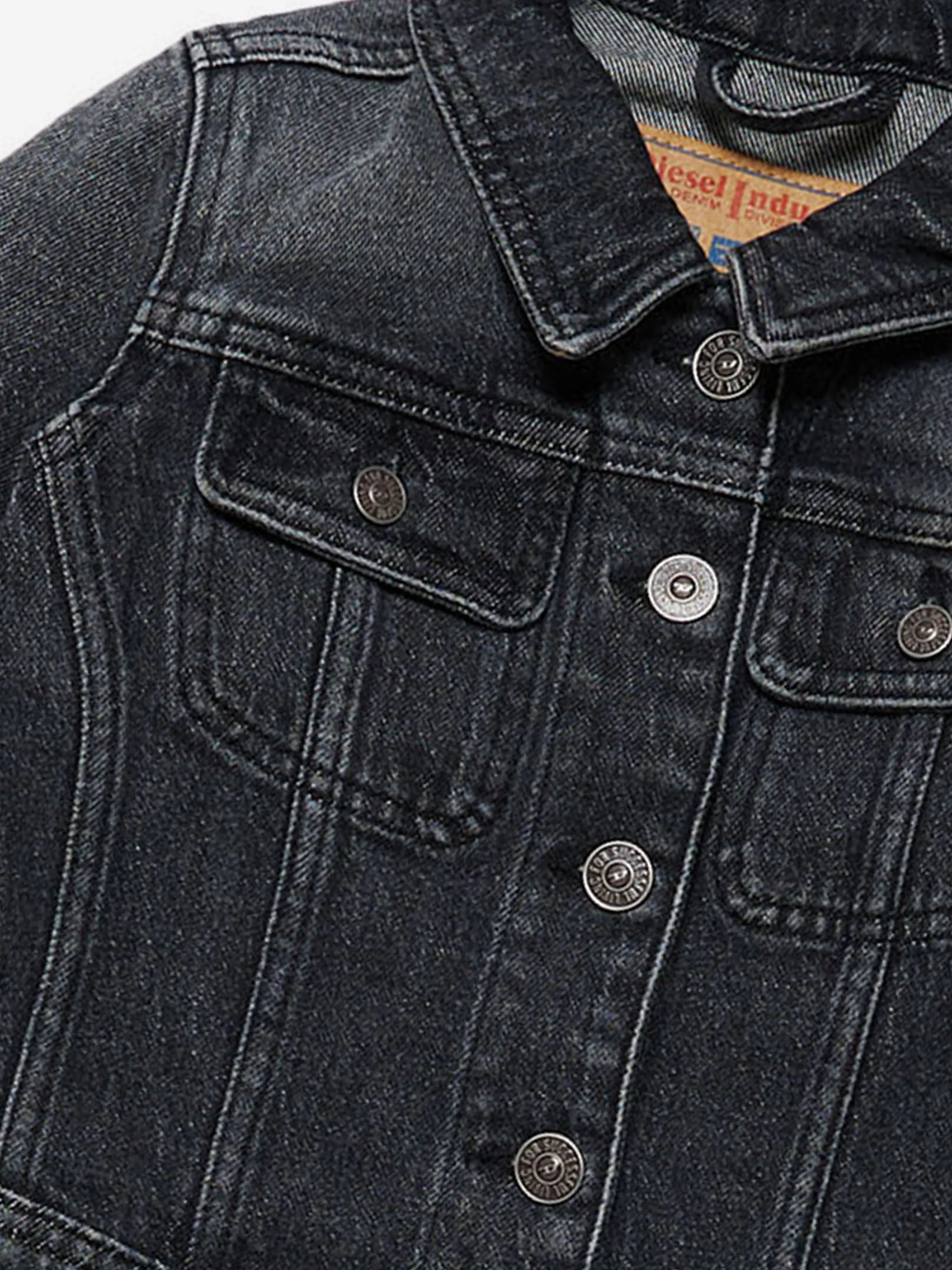 Diesel Girls Denim Jacke in Schwarz