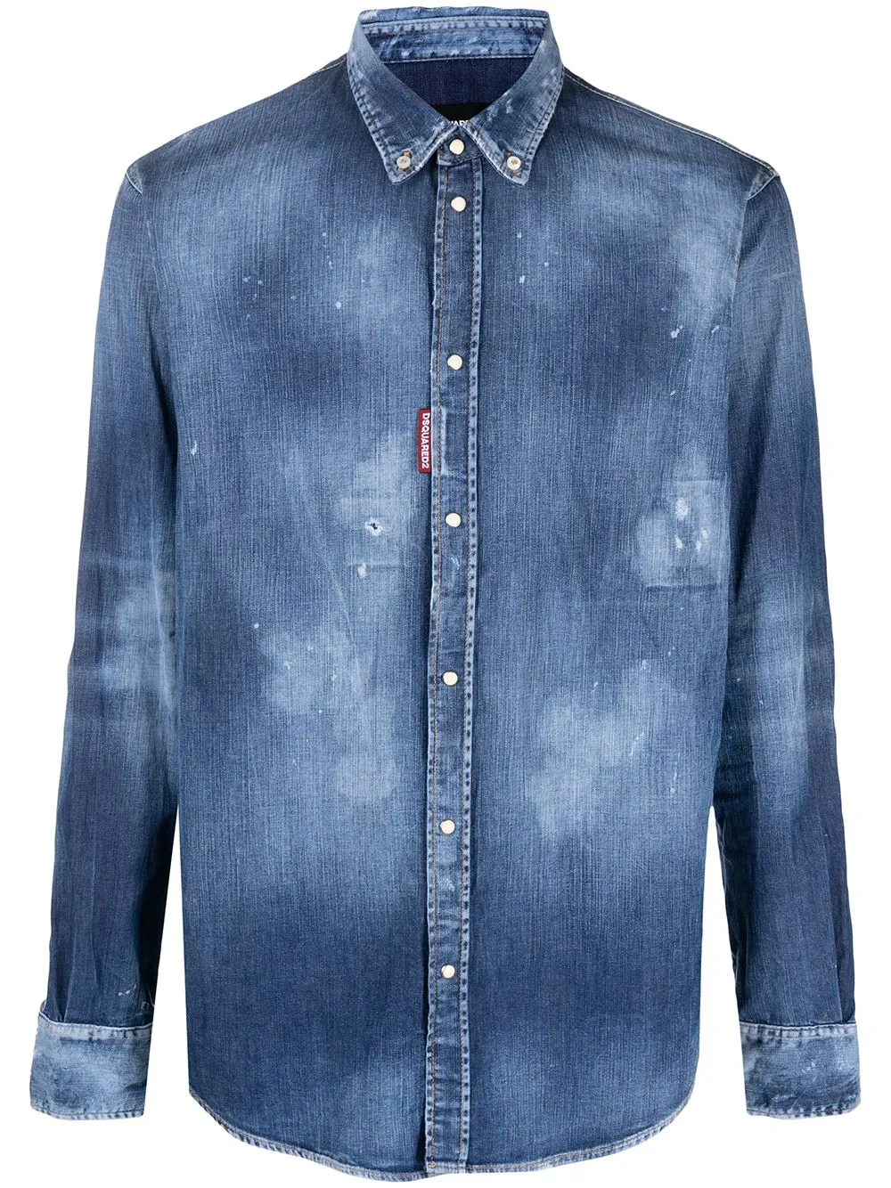 Vintage-Effekt Denim-Shirt