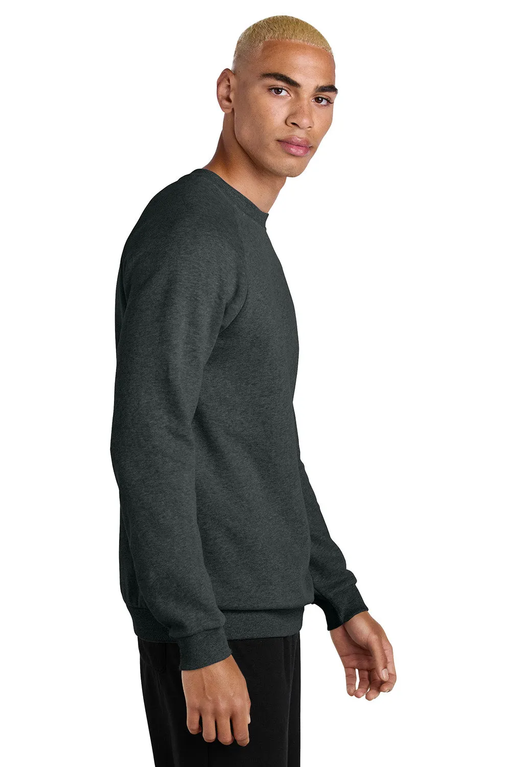 District Mens Cloud Fleece Crewneck Sweatshirt - Meliertes Anthrazitgrau