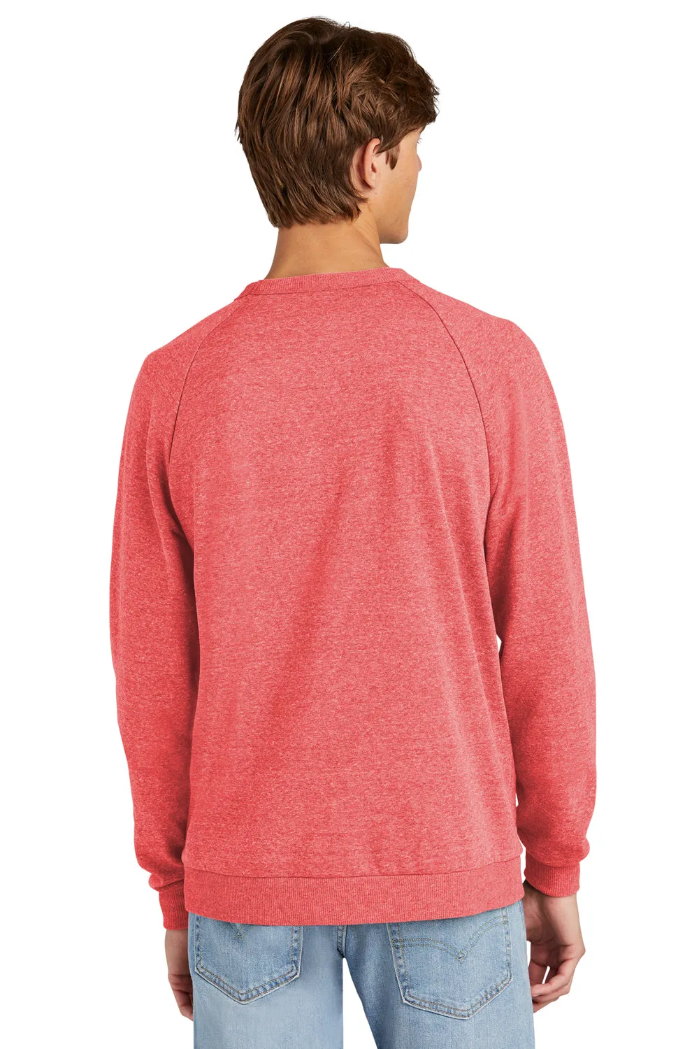 District Herren Perfekt Tri Fleece Rundhalspullover - Rot Frost
