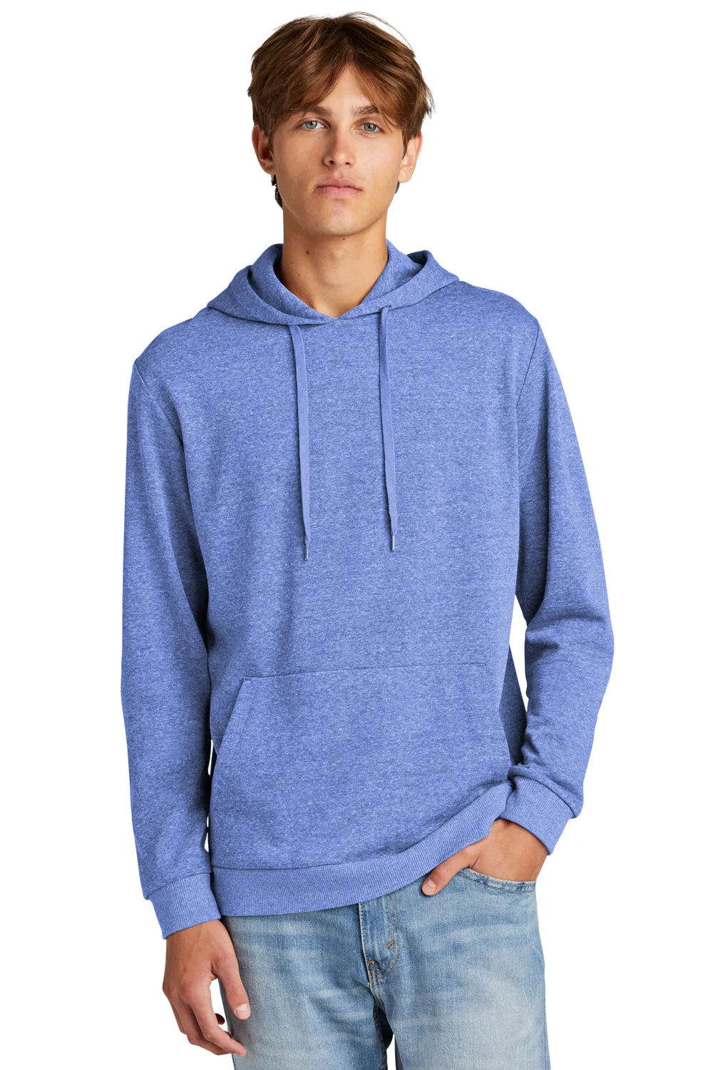 District Herren Perfektes Tri-Fleece Kapuzenpullover Hoodie mit Beuteltasche - Royal Blue Frost