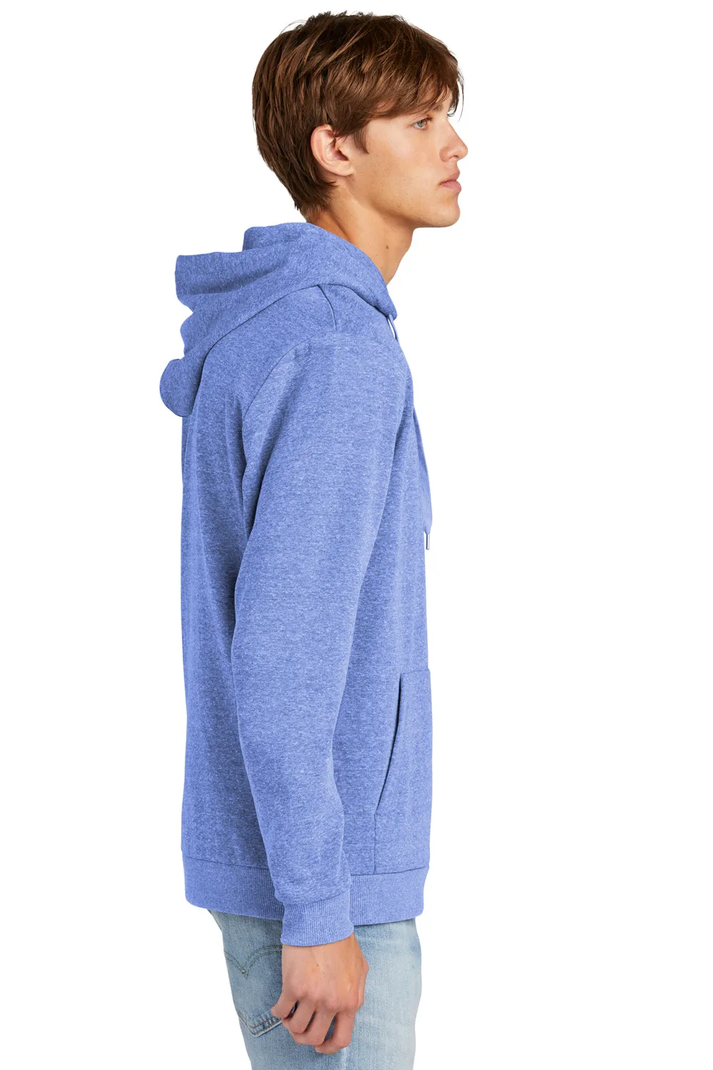 District Herren Perfektes Tri-Fleece Kapuzenpullover Hoodie mit Beuteltasche - Royal Blue Frost