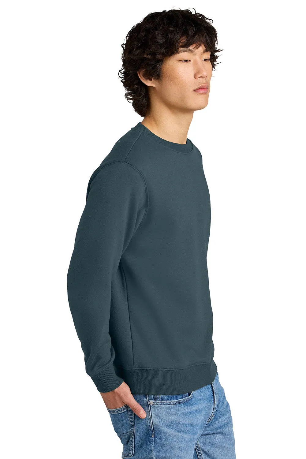 District Herren Perfektes Gewicht Fleece Pullover - Tiefes Stahlblau
