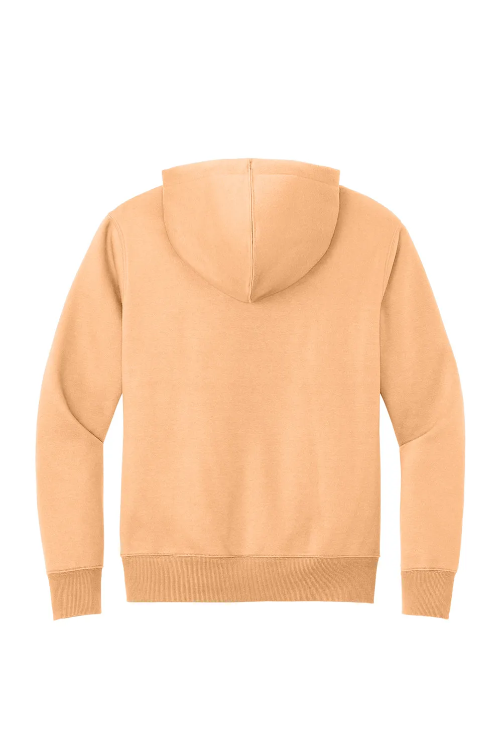 District Herren Perfektes Gewicht Fleece Kapuzenpullover Hoodie mit Beuteltasche - Aprikosenorange
