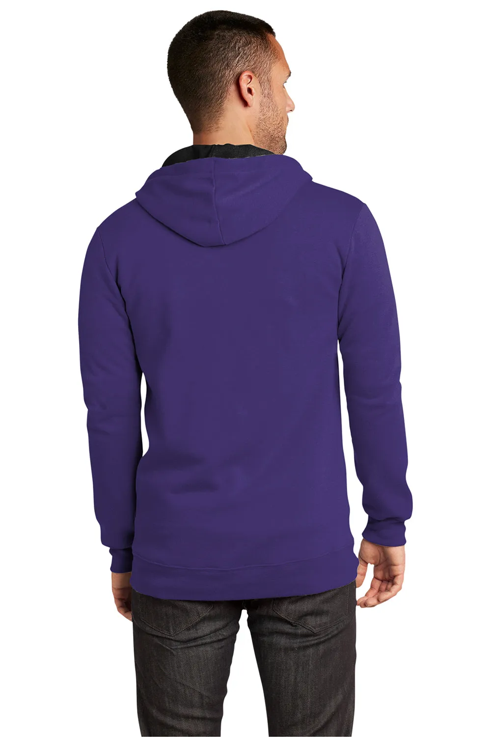 District Herren The Concert Fleece Full Zip Kapuzenpullover mit Taschen - Lila