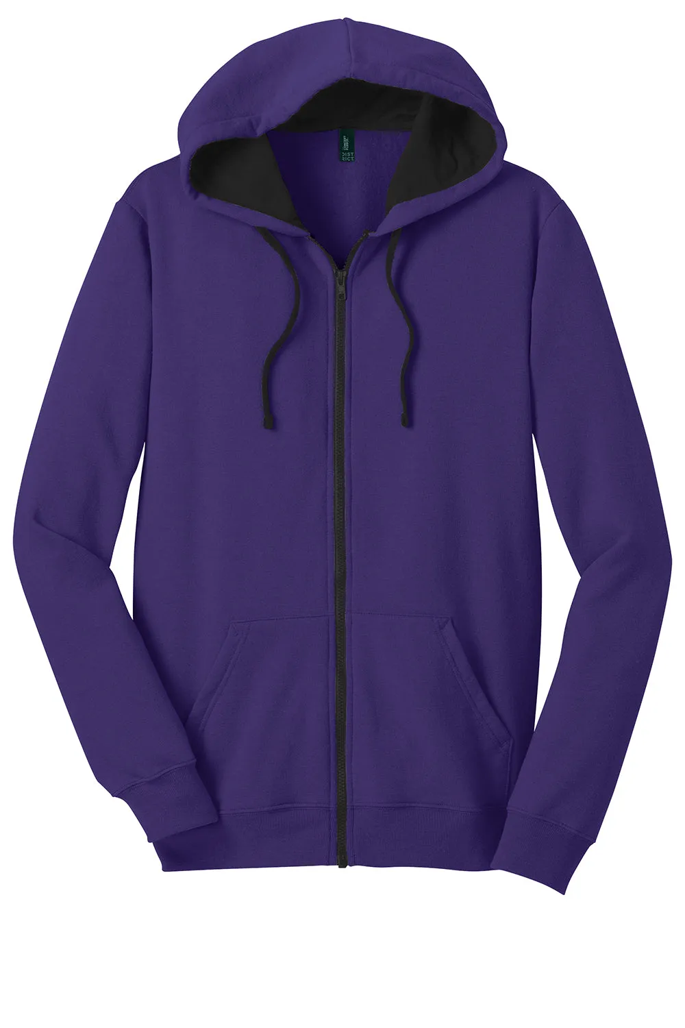 District Herren The Concert Fleece Full Zip Kapuzenpullover mit Taschen - Lila