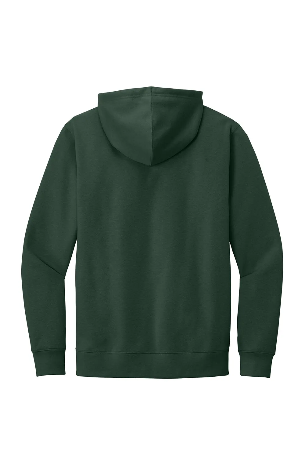 District Herren Fleece Kapuzenpullover mit wichtigen Details und Kangaroo-Tasche - Waldgrün