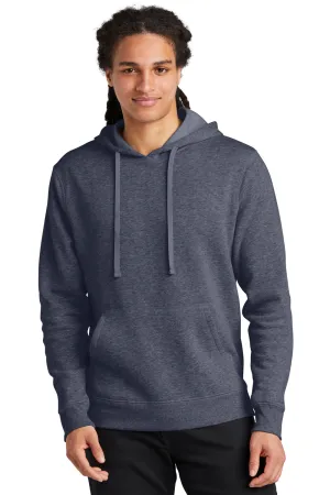 District Herren V.I.T. Schwere Fleece Kapuzenpullover Hoodie mit Beuteltasche - Heather Marineblau