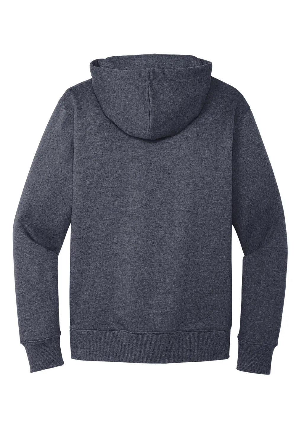 District Herren V.I.T. Schwere Fleece Kapuzenpullover Hoodie mit Beuteltasche - Heather Marineblau