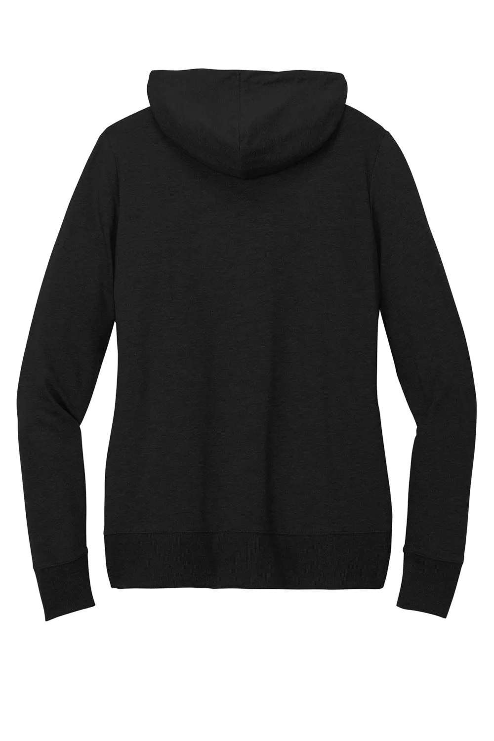 District Damen French Terry Full Zip Kapuzenpullover mit Taschen - Schwarz