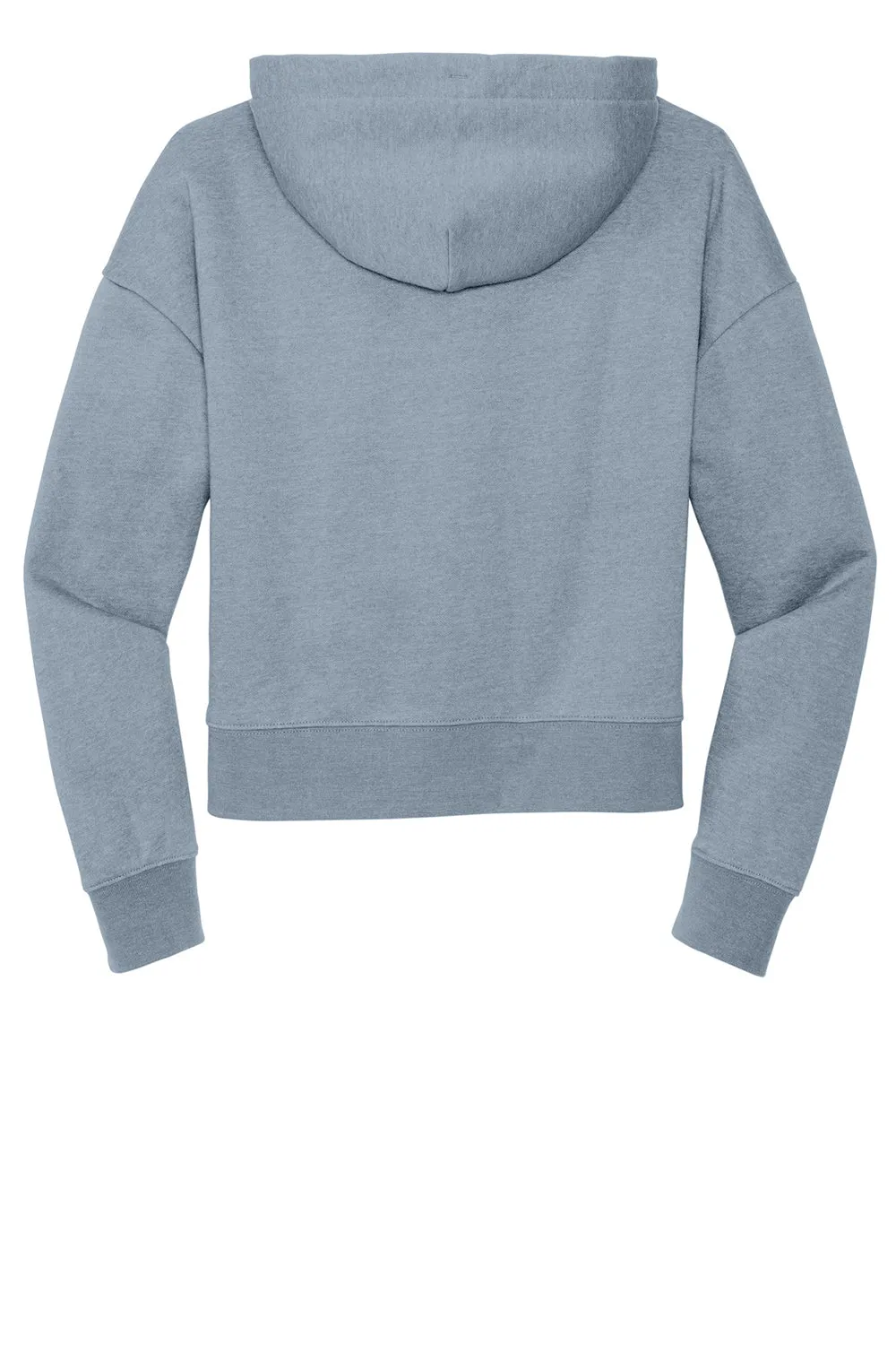 District Damen V.I.T. Fleece Kapuzenpullover Hoodie - Heather Flint Blau