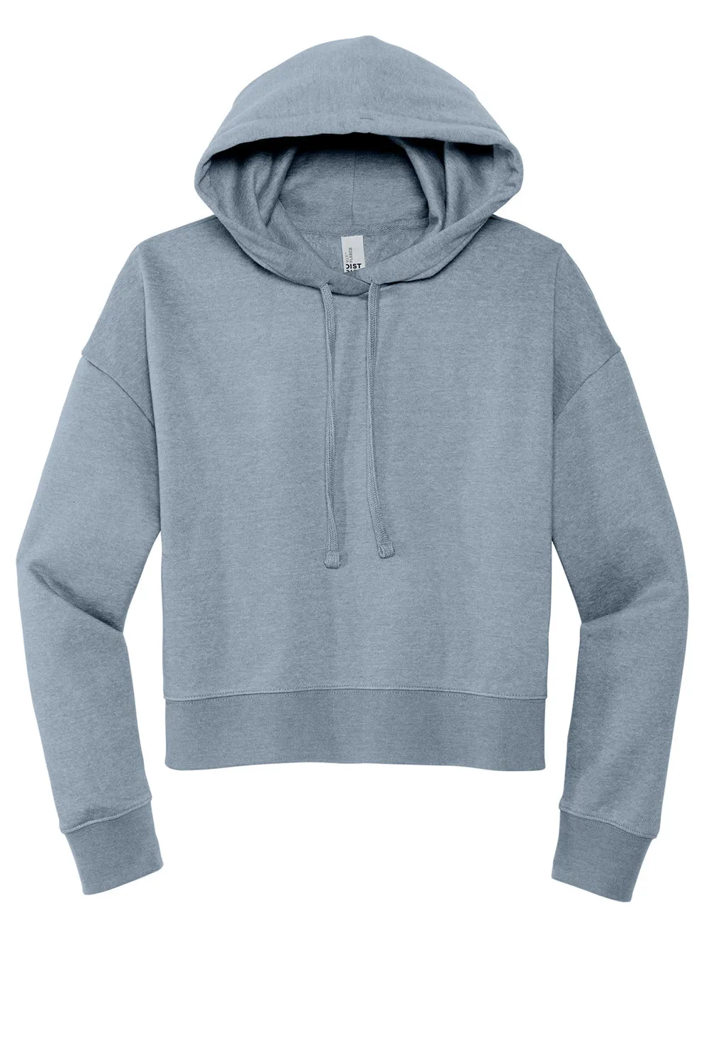 District Damen V.I.T. Fleece Kapuzenpullover Hoodie - Heather Flint Blau