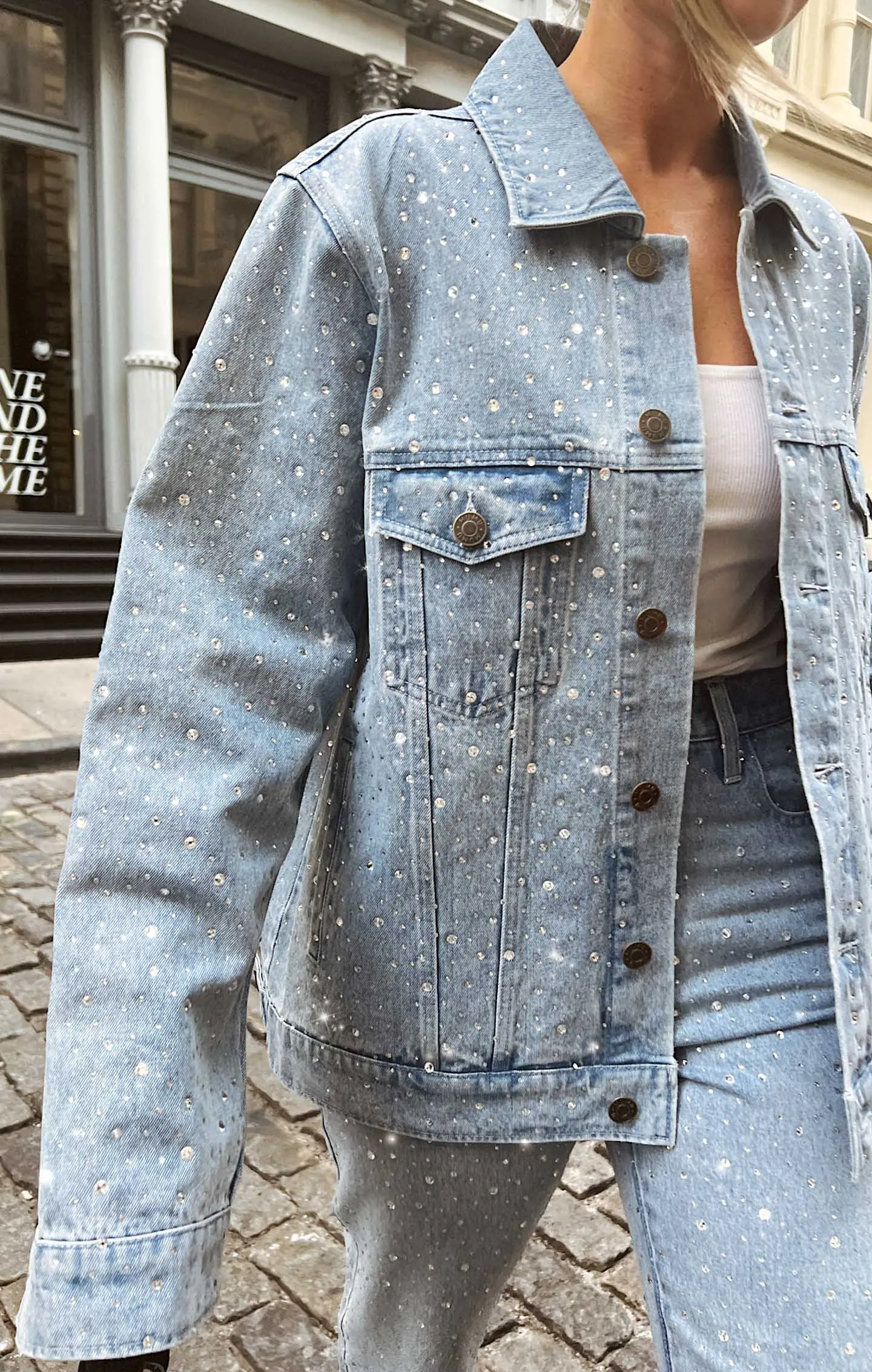Dover Denim Jacket ~ Verzierter Indigo