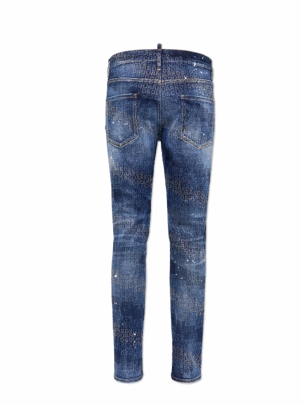 Dsquared2 Jeans mit Allover-Logo-Crystals-Wash im Cool-Guy-Stil
