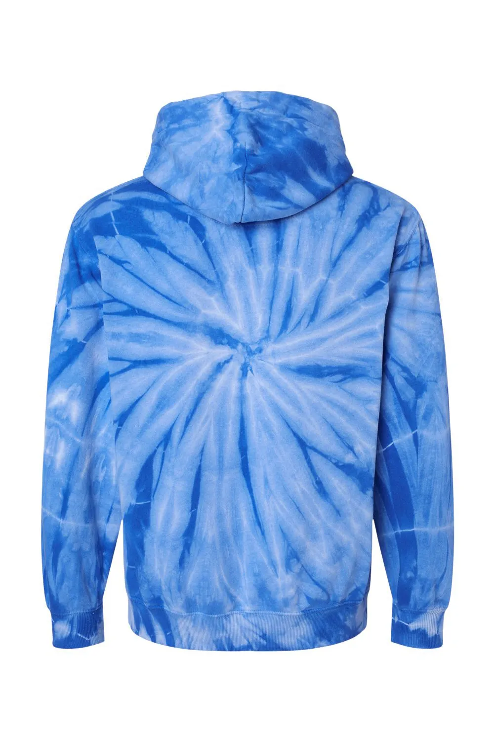 Dyenomite Herren Cyclone Tie Dye Kapuzenpullover Hoodie mit Kangaroo-Tasche - Königsblau