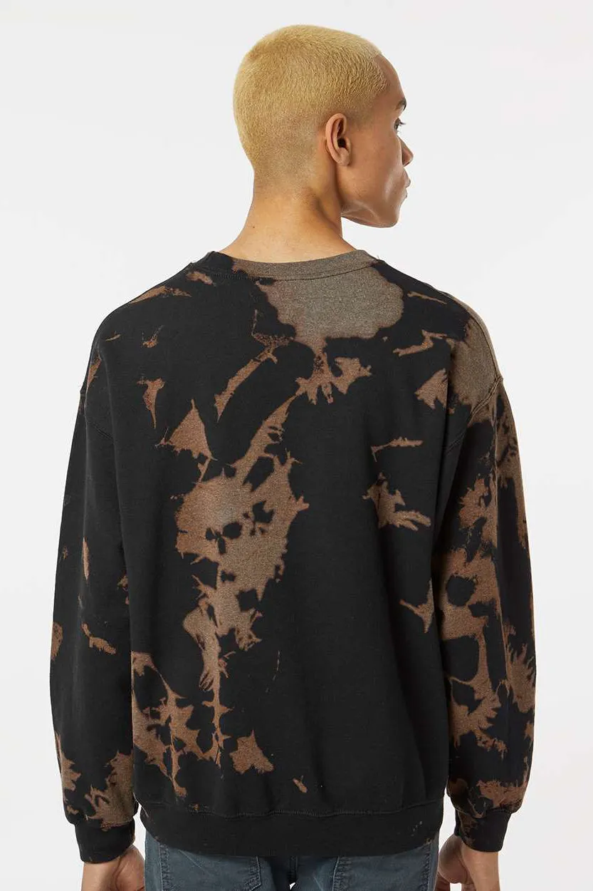 Dyenomite Herren Essential Fleece Bleach Wash Crewneck Sweatshirt - Gobi