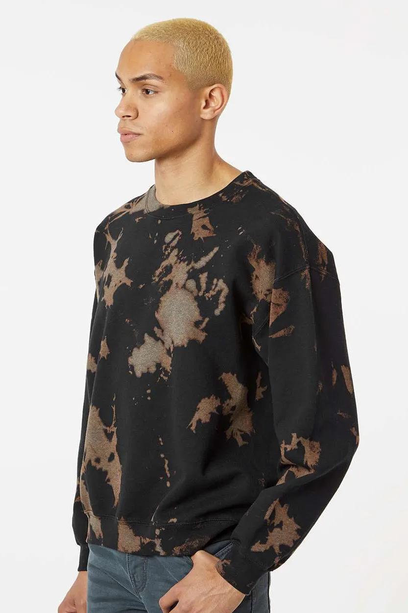 Dyenomite Herren Essential Fleece Bleach Wash Crewneck Sweatshirt - Gobi