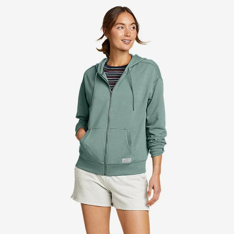 Eddie Bauer Damen Gemütliche Camp Full-Zip Kapuzenjacke - Dunkles Seegras Eddie Bauer