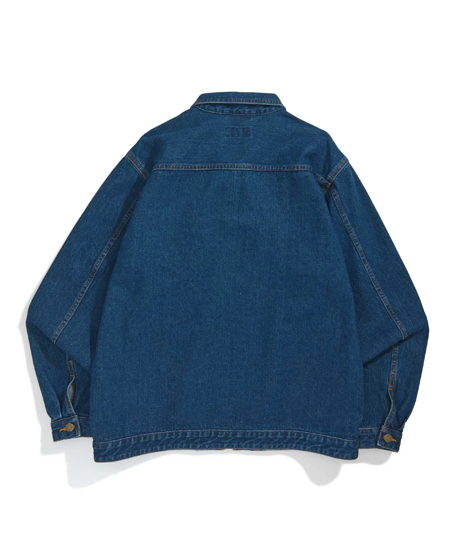 BESTICKTE DENIM-JACKE MIT REIßVERSCHLUSS