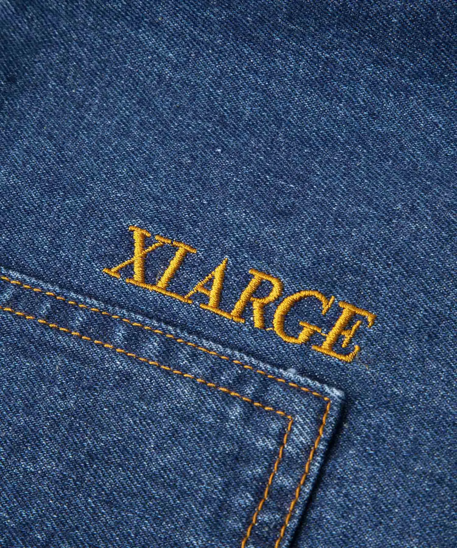 BESTICKTE DENIM-JACKE MIT REIßVERSCHLUSS