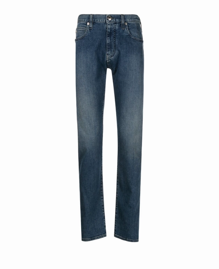 Emporio Armani J45 Jeans in Regular Fit aus komfortablem Twill-Denim