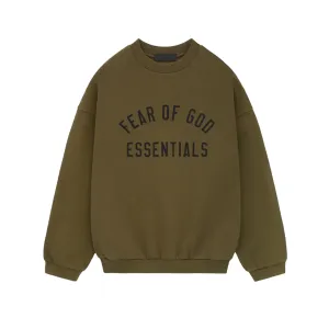 Fear of God Essentials Fleece Crewneck Olive