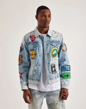 Erste Reihe Gewaschener Denim-Jacke