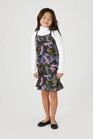 Forever 21 Mädchen Schmetterlingsdruck Cami-Kleid (Kinder) Schwarz/Mehrfarbig Forever 21