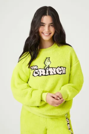 Forever 21 Women's Fleece The Grinch Pullover Green/Multi Forever 21