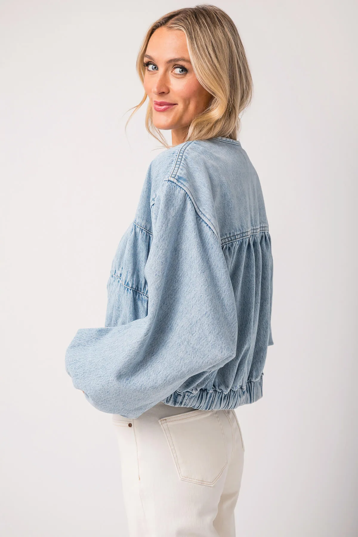 Free People Layla Denim Jacke