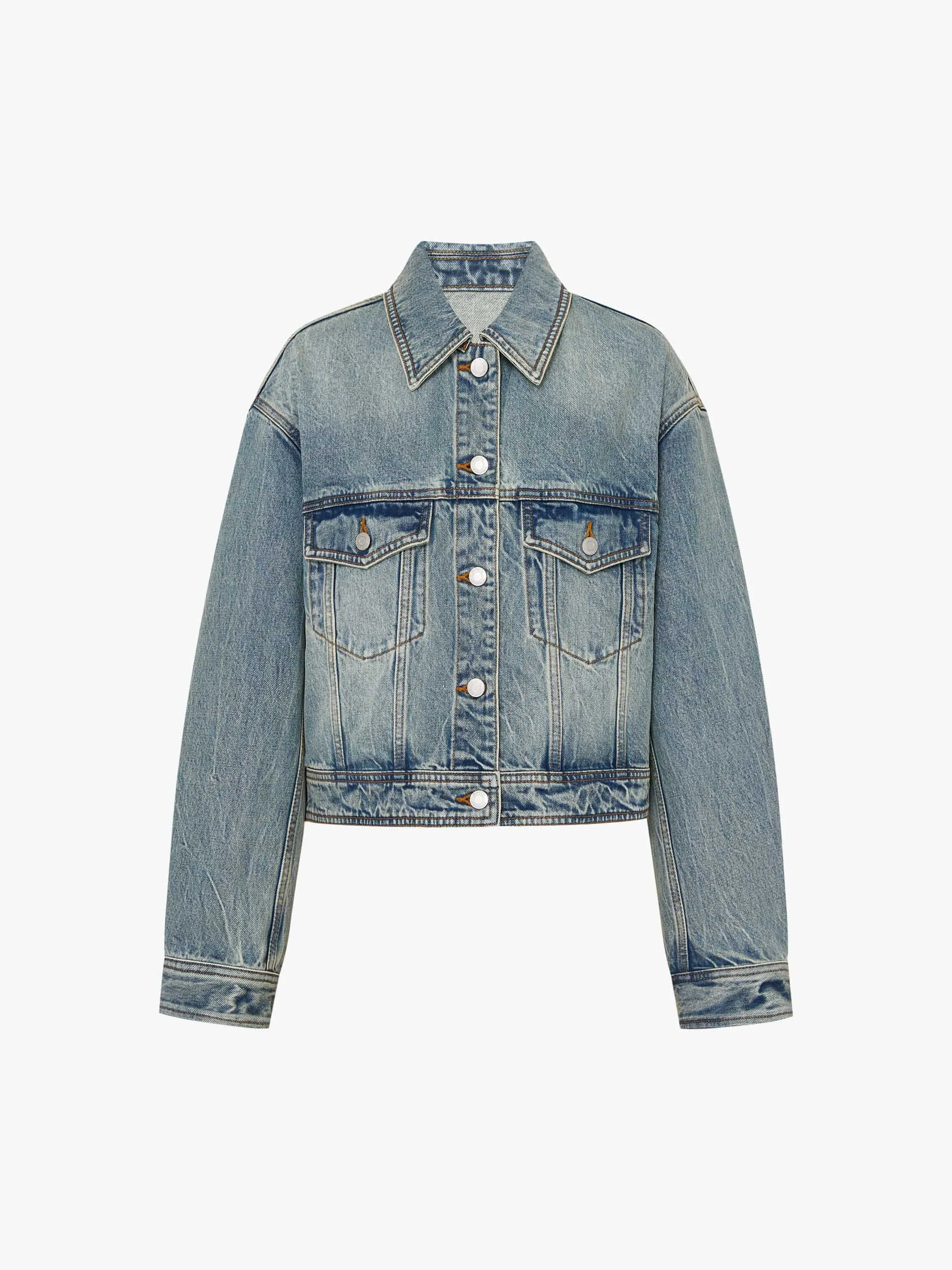 Denim-Jacke mit Fronttasche