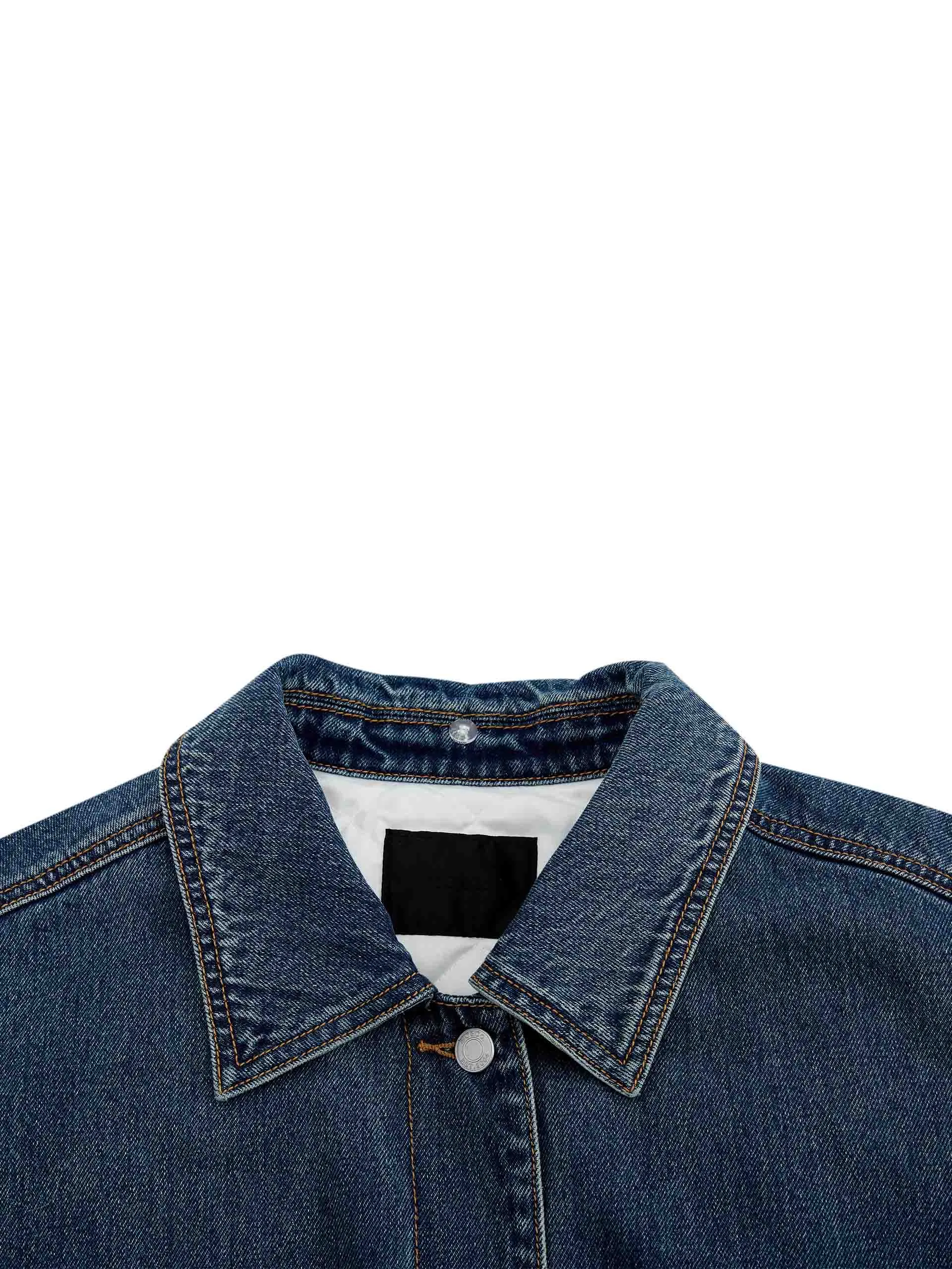 Fuzzy Kragen Denim Jacke